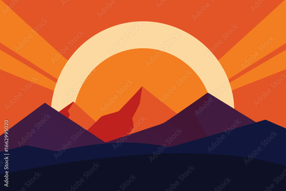 Fototapeta premium vector illustration of mountains