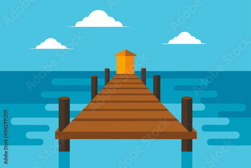 wooden pier on the sea