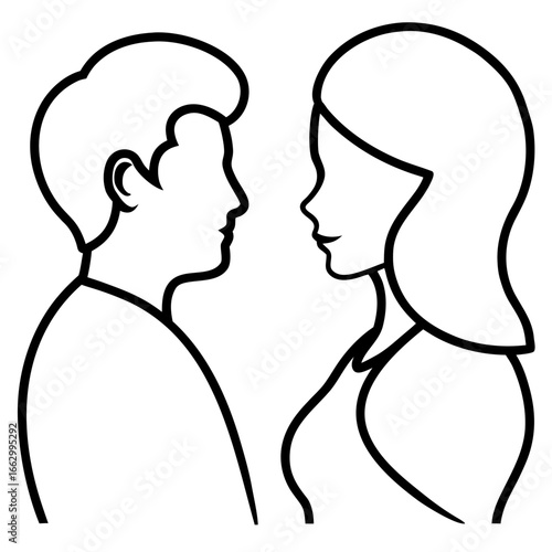 vector illustration of a couple