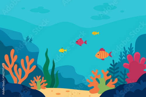 coral reef and fishes