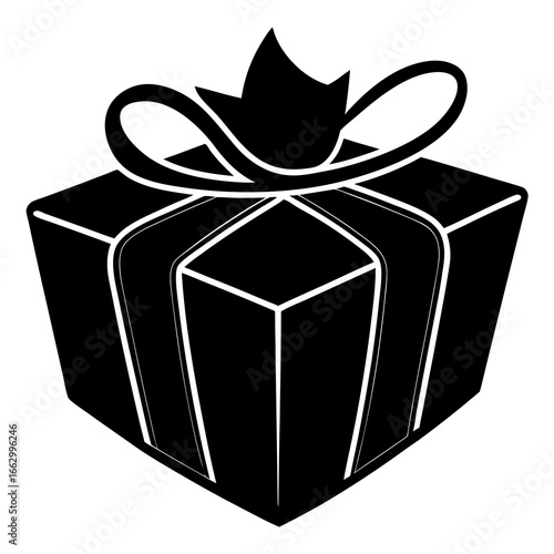 white gift box with ribbon