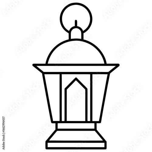 old lantern isolated on white