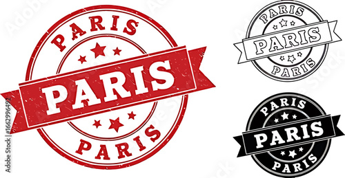 Paris Stamp Collection Celebrating French Culture and Travel Destination with Vintage Style and Parisian Elegance showcasing European City Charm