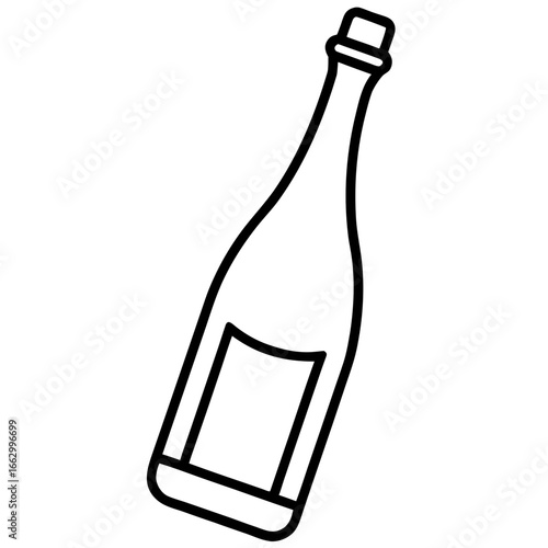 champagne bottle vector illustration