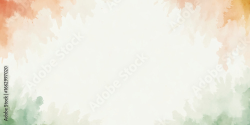 India watercolour republic day national tricolor orange green backgrounds, january, independence, brush, stroke, empty, freedom, event, festive, greeting, space, blend, banner