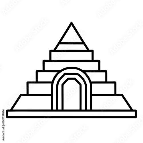vector illustration of a pyramid