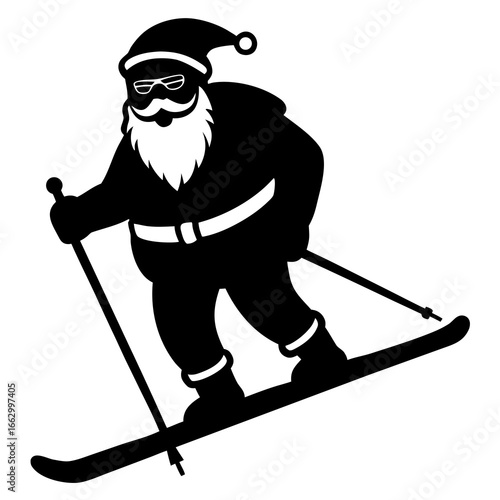 santa claus and sled