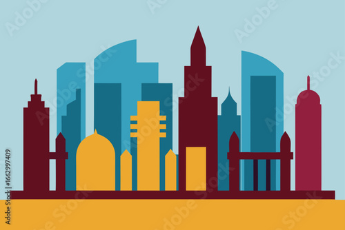 city skyline vector illustration