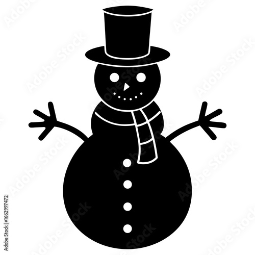 snowman with a broom