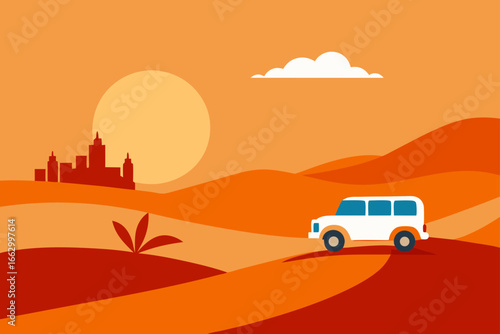 car in the desert