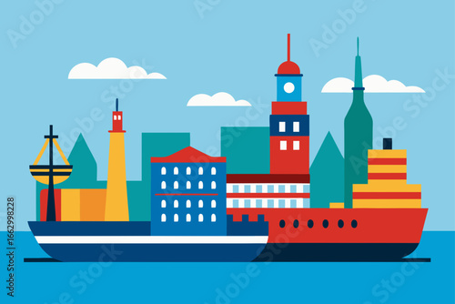 vector illustration of the city of moscow