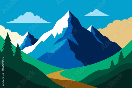 mountain landscape with mountains