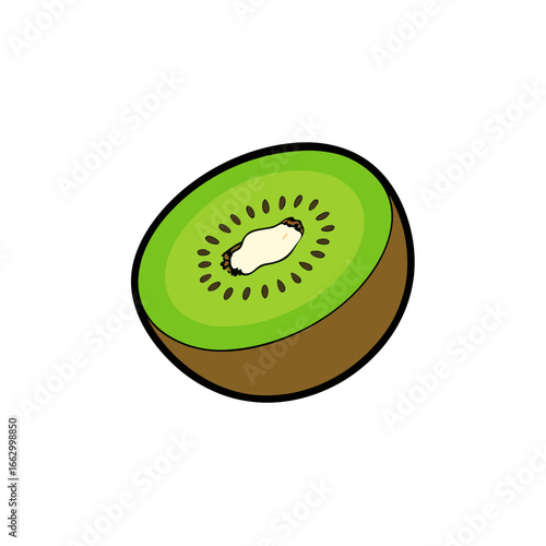 kiwi fruit isolated on white