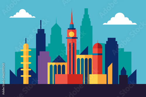 city skyline vector illustration