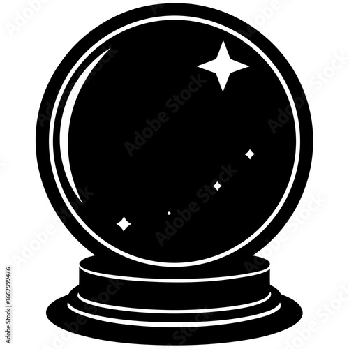 crystal ball with a globe inside