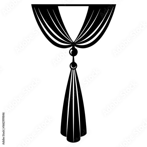 vector illustration of a curtain