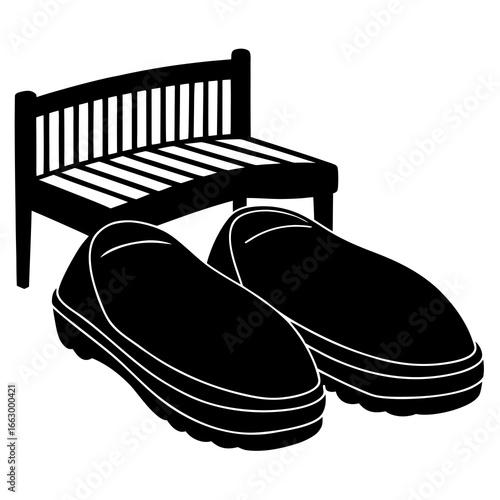 illustration of a pair of shoes on white
