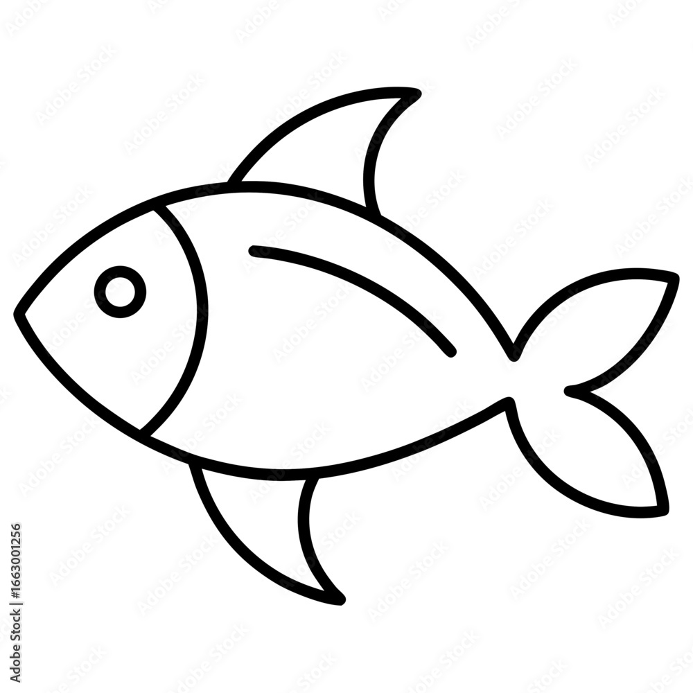 Obraz premium vector illustration of a fish