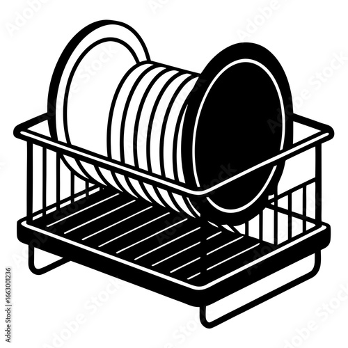 vector illustration of a plate with a fork