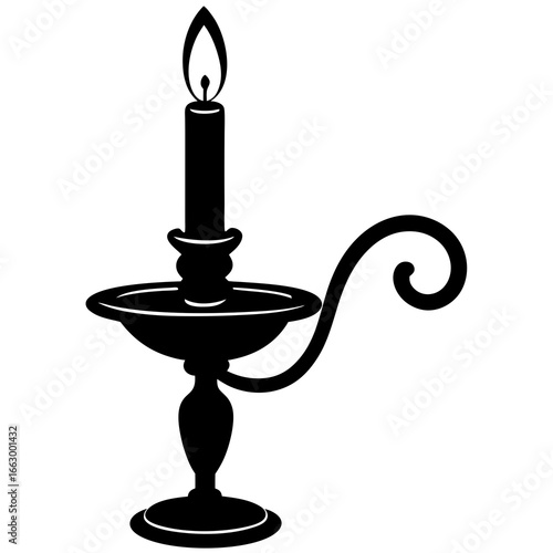 candlestick isolated on white