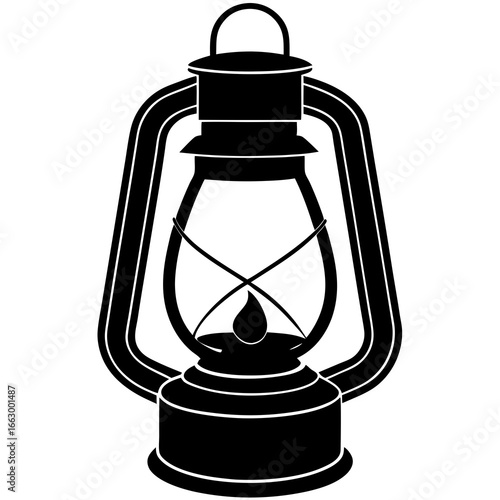 old oil lamp isolated