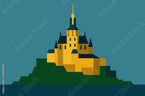 vector illustration of a castle