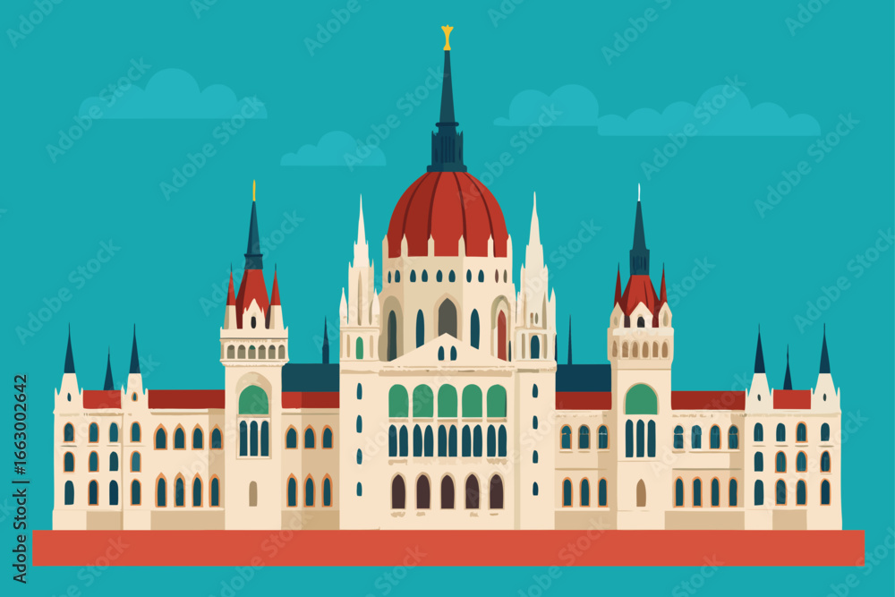 Naklejka premium hungarian parliament in budapest