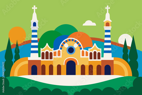 illustration of mosque