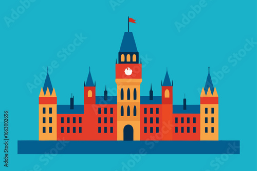 vector illustration of the castle