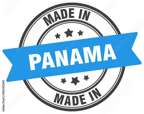 Made in Panama round sign. Made in Panama stamp.