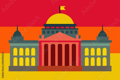 vector illustration of mosque in istanbul