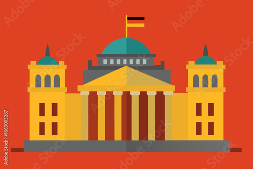 vector illustration of a church in the morning