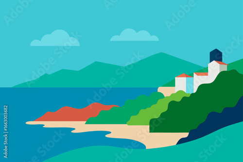 Wallpaper Mural ship in the sea Torontodigital.ca