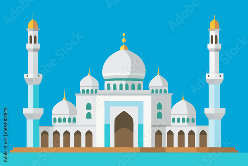 taj mahal vector illustration