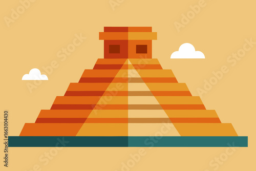 vector illustration of a pyramid