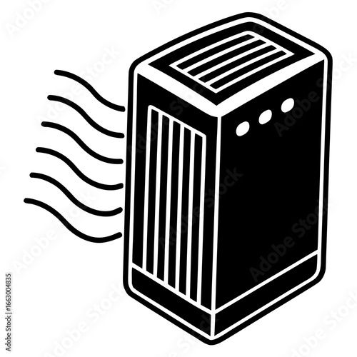 vector illustration of a black box