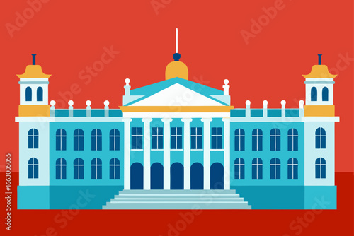 vector illustration of castle