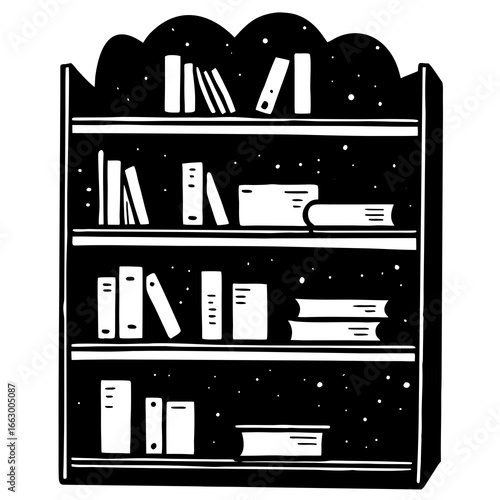 shelf with books