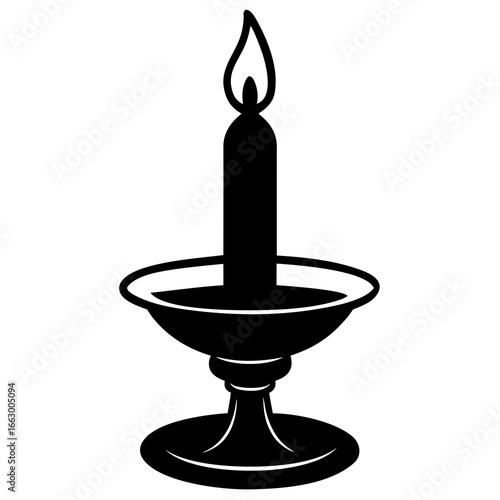 candlestick isolated on white background