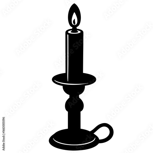 candlestick isolated on white