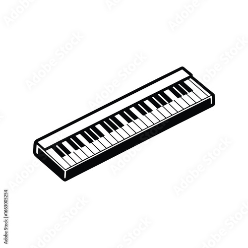 Piano keys vector illustration