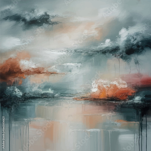 Art dry oil pastel painting canvas painting wall. impressionism, beige, white, warm gray, soft tones, abstract texture pastel color stain brushstroke texture
