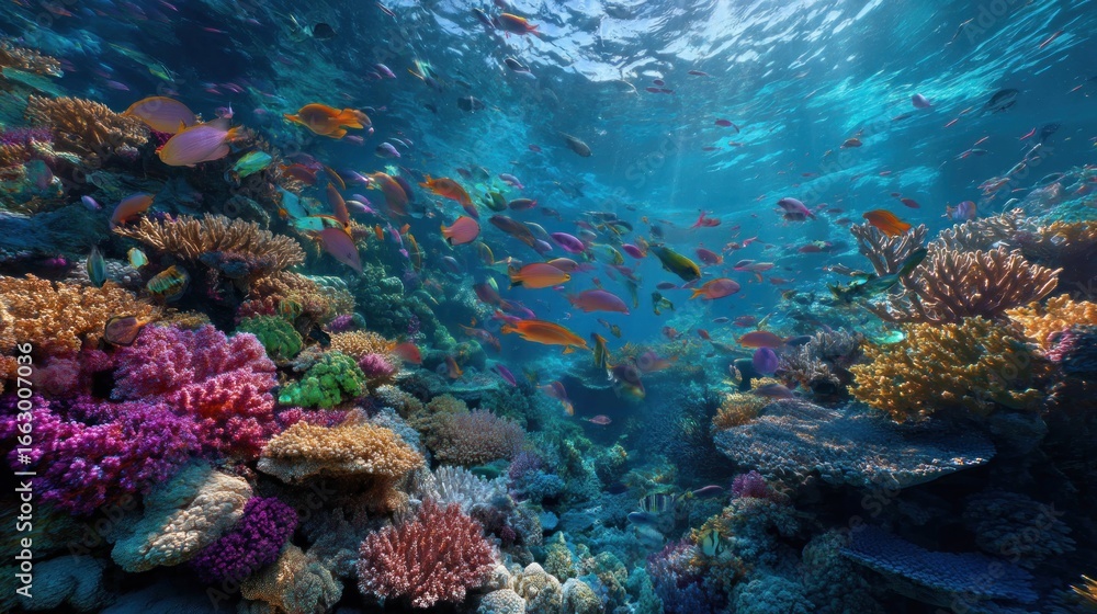 Fototapeta premium Colorful coral reef fish