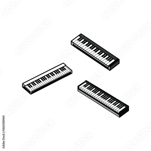 Piano keys vector illustration