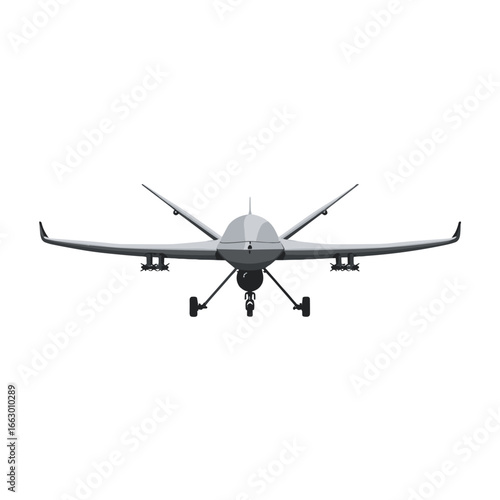 A modern unmanned aerial vehicle against a neutral background.