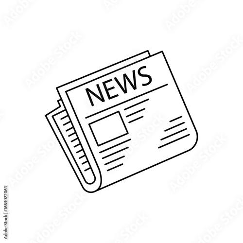 Newspaper icon vector. press symbol. 