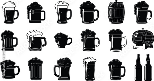 Oktoberfest Beer Collection Silhouette