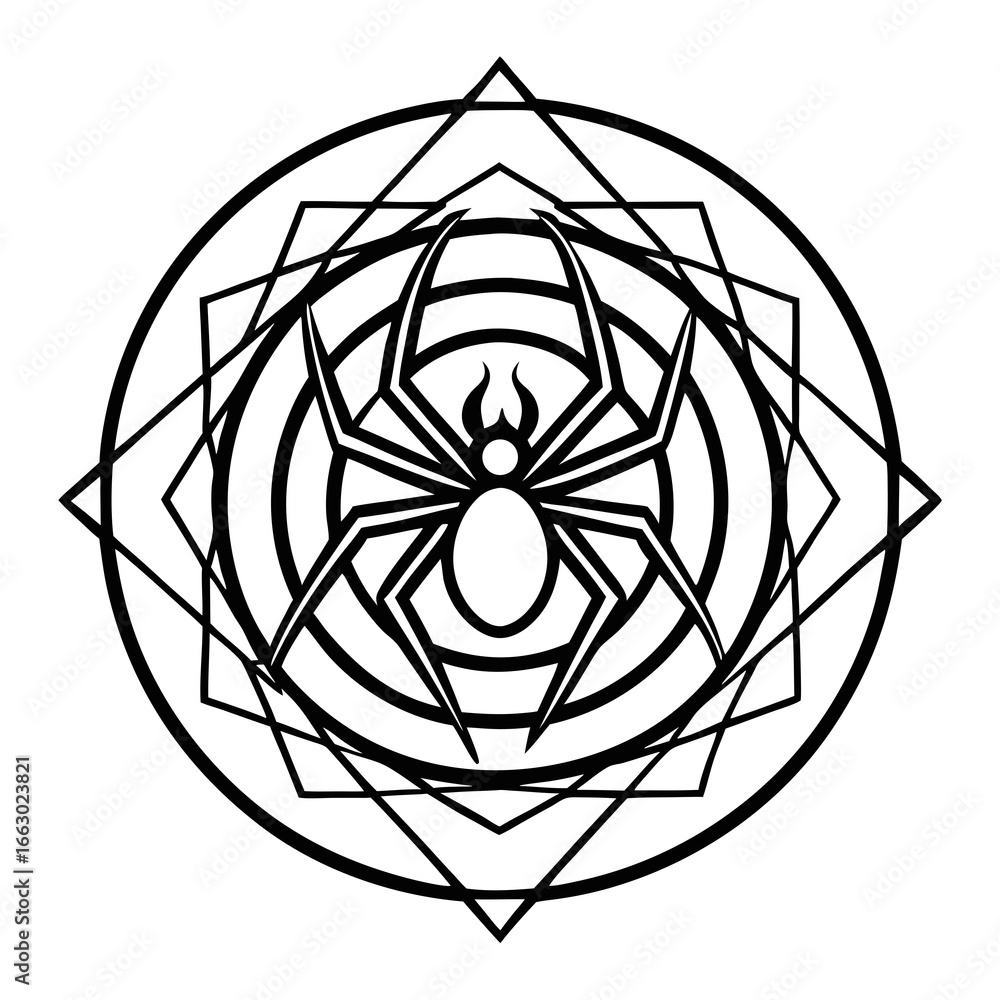 Fototapeta premium black and white spider web