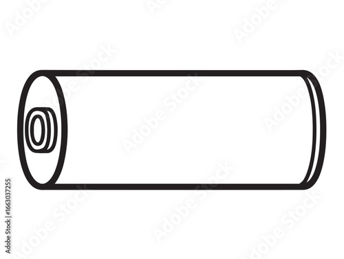 Professional Minimal Line Art Icon of Rechargeable AAA Battery Design