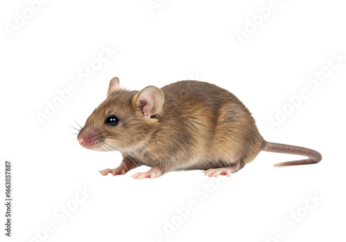 House Mouse: Detailed Photograph on White Background isolated on transparent background
